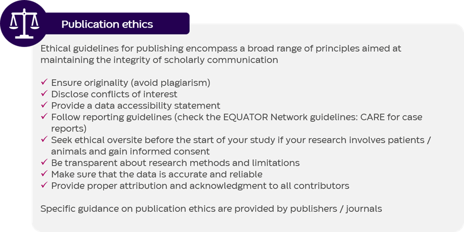 Publication ethics guidance